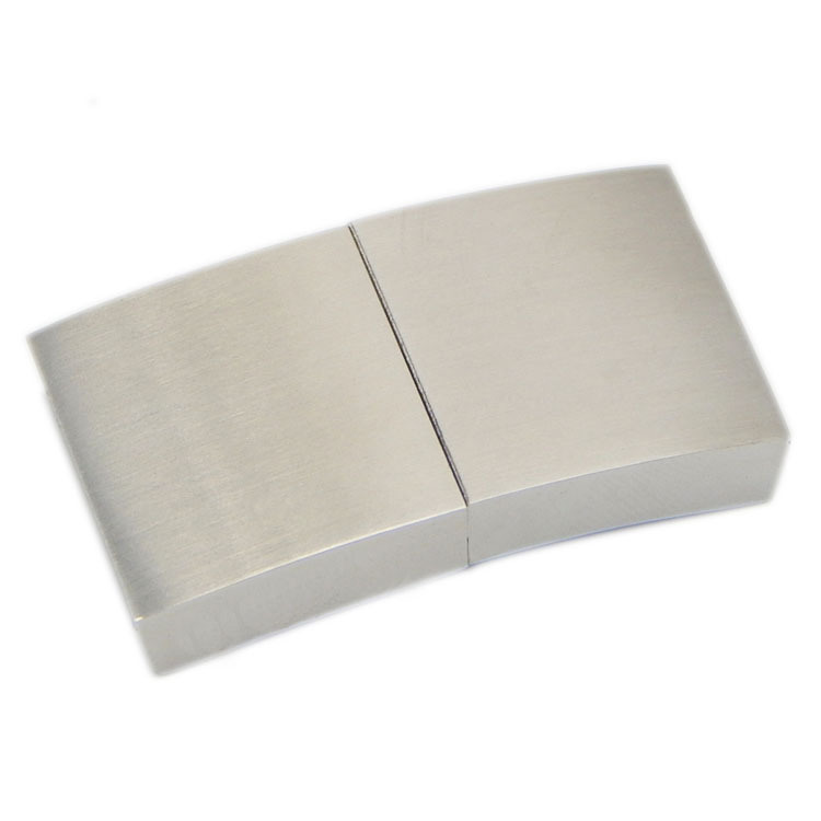 Wholesale China Jewelry Finding 14.5X3mm Shiny Surface 316L Stainless Steel Wide Leather Bracelet Cuff Clasp