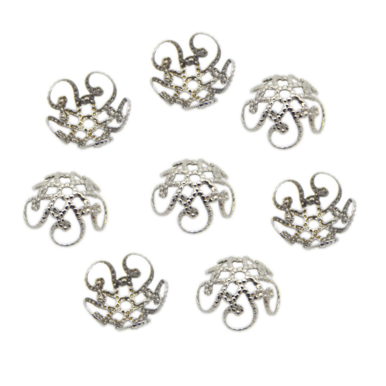 DIY Jewelry Accessories Supply Stainless Steel Pearl Receptacle Pearl Cap Holder Beaded Holder Hollow Cap Holder