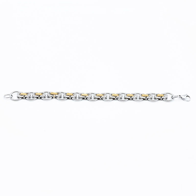 Titanium Steel Bracelet Hand Jewelry Gold Silver Byzantine Chain Bracelets for Men
