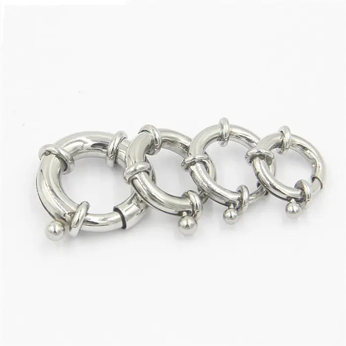 Bulk Spring Ring Clasp for Bracelets Jewelry Making, Stainless Steel Jewelry Findings Lobster Clasp 9-18mm