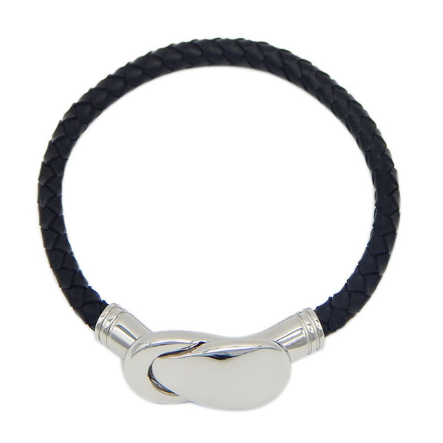 Wholesale Painting White Black Oil 5mm Hole Stainless Steel Jewelry Clasp for Leather Bracelets