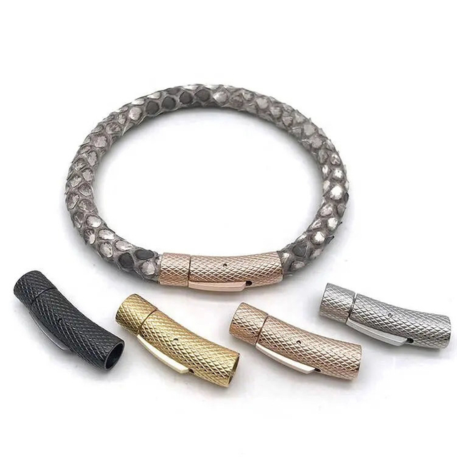 Stingray Python Leather Bracelet Genuine Leather Hand Jewelry Men′s Bangles