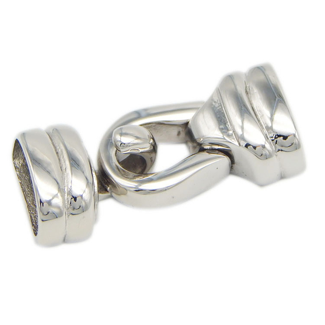 Stainless Steel Hook Clasps Connectors Charms for Leather Cord Bracelet DIY Jewelry Making Accessories