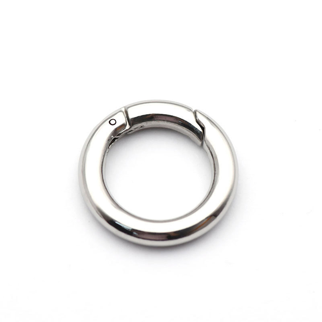 Metal O Spring Ring Clasps Openable Round Carabiner Keychain Bag Clips Hook Connector for Buckles Jewelry Making