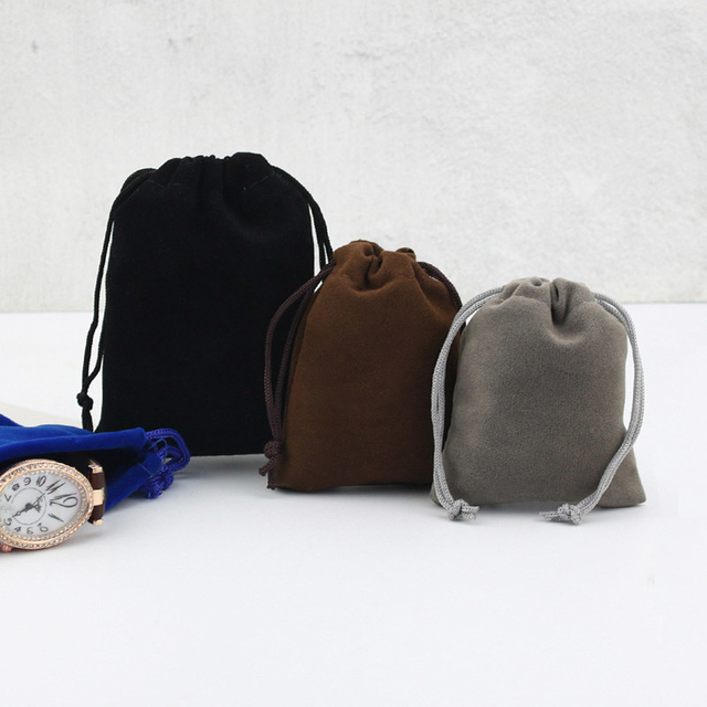 Custom Printed Velvet Drawstring Pouch Fabric Gift Bags Wholesale