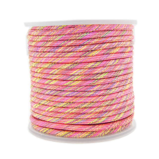 2mm 3mm Diameter Woven Polyester Nylon Color Rope for Necklace Handbag