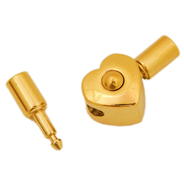 2.2mm 2.7mm 3.2mm 4.2mm Gold Stainless Steel Leather Bracelet Clasp