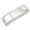 Latest Design 11X6mm Adjustable Triple Hook Clasp Silver Color Stainless Steel Jewelry Findings for European Market