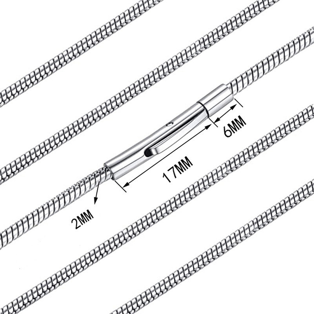 Stainless Steel Round Snake Chain Titanium Steel Clavicle Snake Chain Necklace