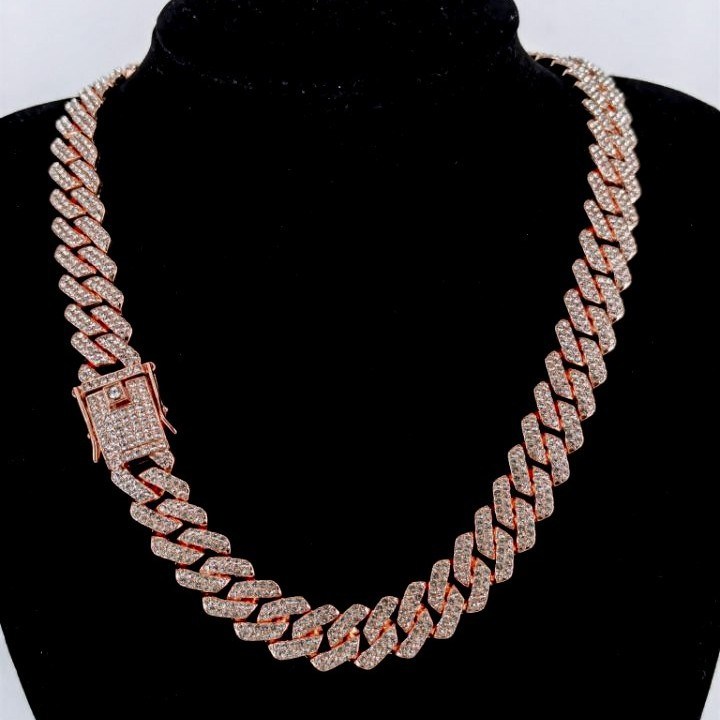 14mm Cuban Link Chain Necklaces Jewelry Bracelet Hip Hop Necklace