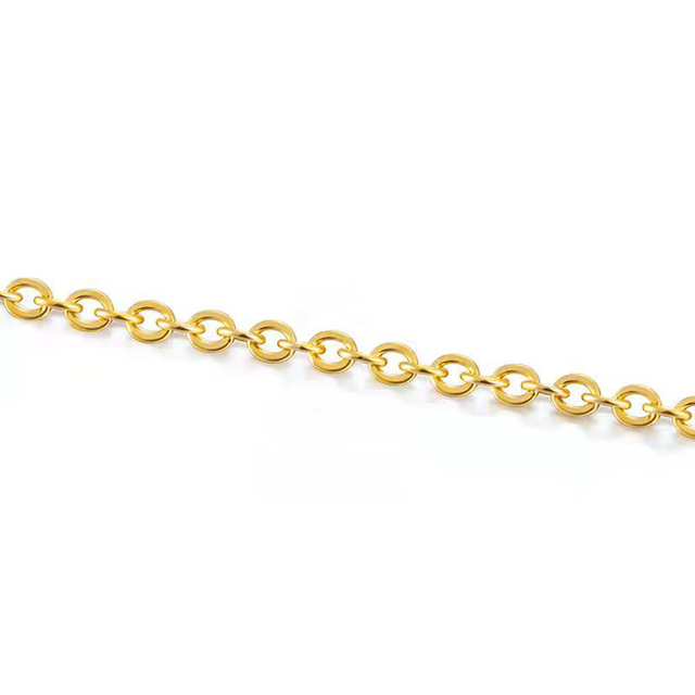 O Shape Stainless Steel 18K Gold Plated Cable Chain for Jewelry DIY Necklace Making