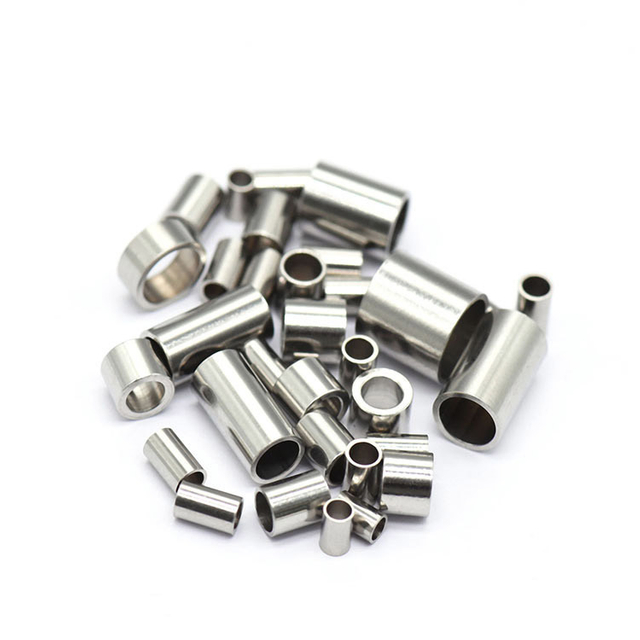 Wholesale DIY Jewelry Parts Stainless Steel Spacer Personalized Cylindrical Beading Accessories