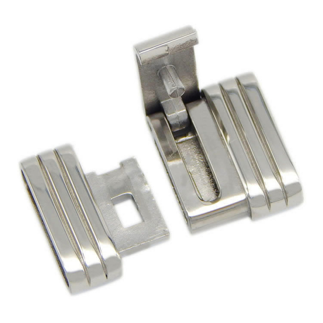 Inner Diameter 15X3.2mm Stainless Steel End Hook Snap Button Clasp for Flat Leather Cord