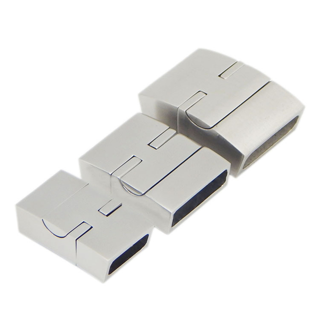 Uncommon 11.5X4.5mm Stainless Steel Square Toggle Clasp with Backward Holes and Screws for Watch Jewelry Buckles
