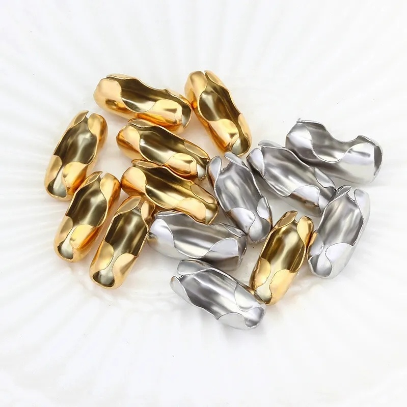 Wholesale 20PCS/Bag Stainless Steel Gold Silver Ball Chain Clasp Connector Fits 6mm Ball Bead Chain