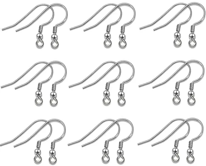 Stainless Steel Earring Hooks Jewelry Findings Ear Wire for Jewelry Making DIY Hook Ear Coil U Pick DIY
