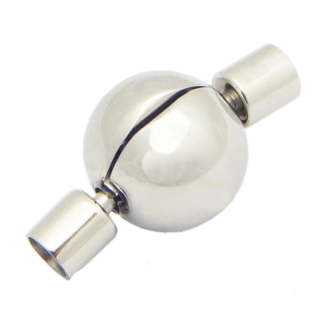 Hole 3mm 4mm Ball Shape Stainless Steel Bracelet Necklace Clasp