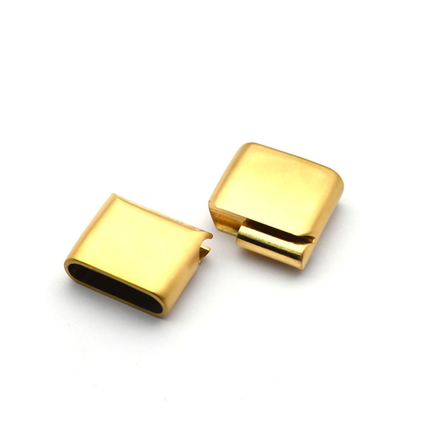 Inner Diameter 16* 5mm Flat Watch Strap Magnetic Clasp Stainless Steel Clasp for Leather Rope