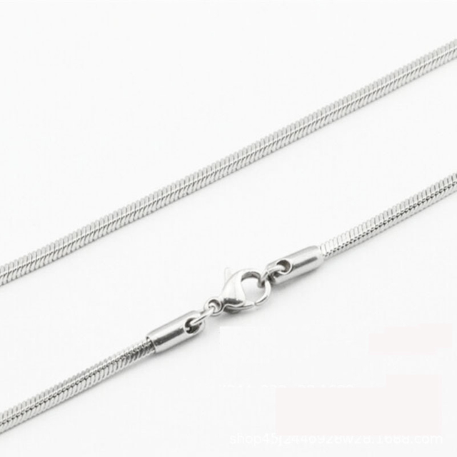 Wholesale 0.9 / 1.2 / 1.5 / 2.0 / 2.4 / 3.2 / 4.2 mm Silver Snake Necklace Chain 316L Stainless Steel Chain Necklace