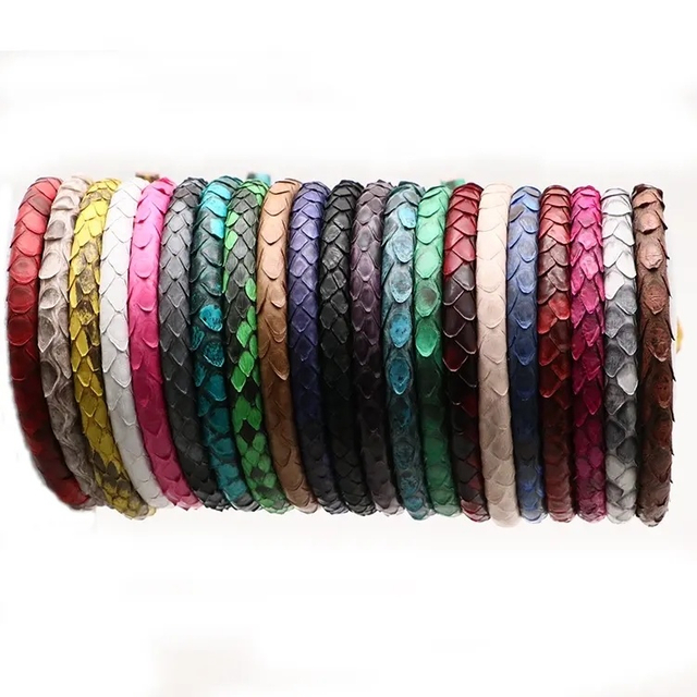 Wholesales Top Quality 4mm 5mm 6mm Python Leather Cord for Bracelet
