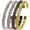 Braided Bracelet C-Opening High-Grade Titanium Steel Mesh Twisted Wire Bracelet