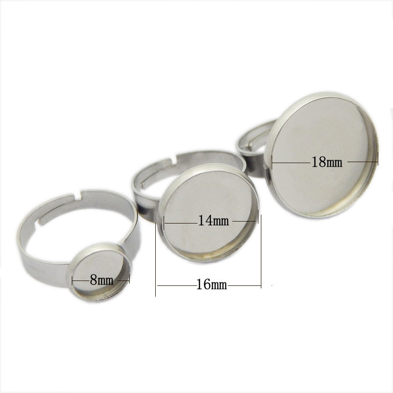 Wholesale Adjustable Stainless Steel Ring Base Blanks Jewelry Making