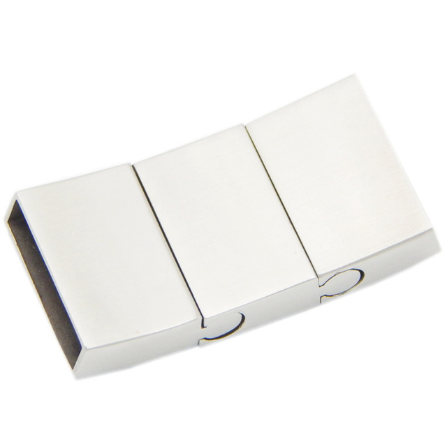 Wholesale Especial Wide Flat Hematite Stainless Steel Clasp 18X4mm for Leather Bracelet DIY Plain Lock