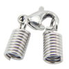 Manufacture Stainless Steel Necklace Cord End Spring Silver Tone Lobster Clasp with Hole 2mm/2.5mm/3mm/3.5/4mm