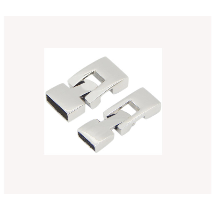 10X3mm 14.1X4mm Clasp Made of 100 Percent Real Stainless Steel Buckle for Braided Leather Cord
