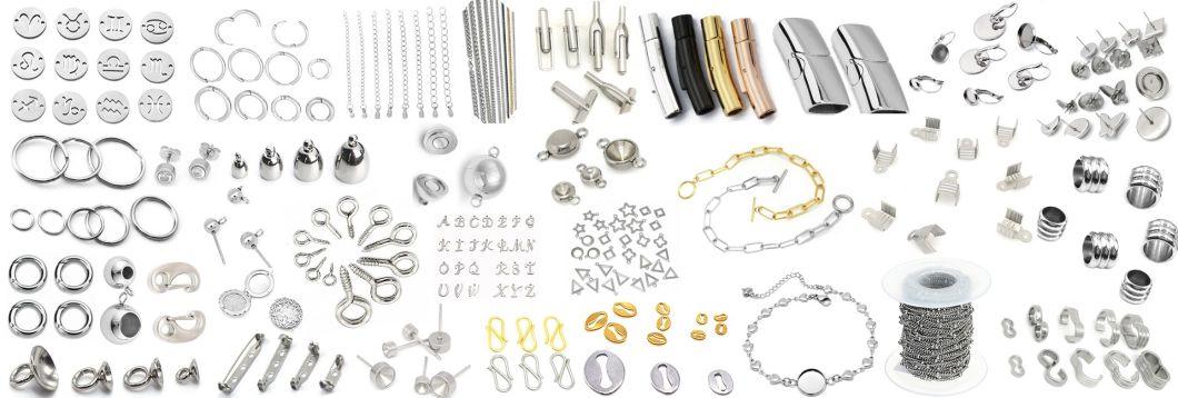 Three Styles Stainless Steel Snap Fastener Clasps for Leather Rope