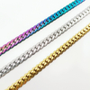 Fashion Stainless Steel 18K Gold Plated 5mm Side Embossed Snake Chain Necklace for Women and Men