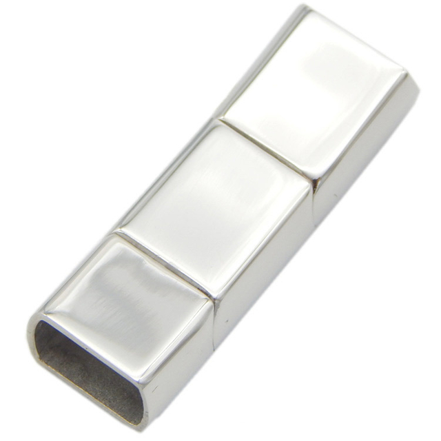 Latest Design 11X6mm Adjustable Triple Hook Clasp Silver Color Stainless Steel Jewelry Findings for European Market