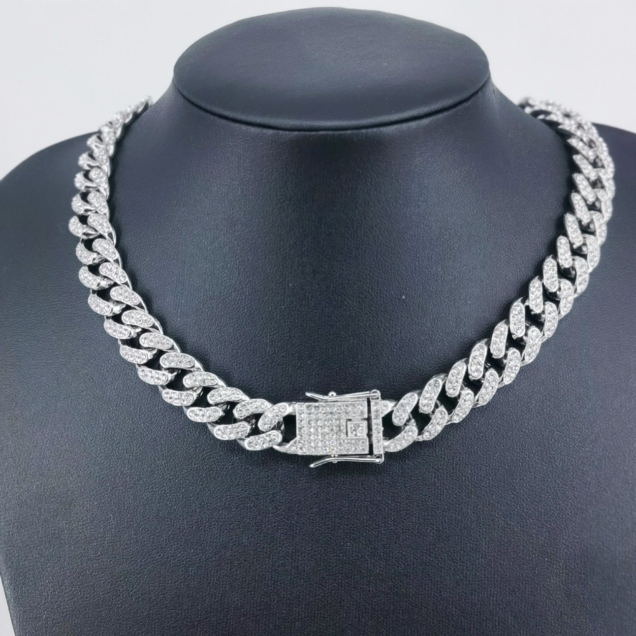 Hot Sale Hip Hop Gold Silver 12 mm Cuban Link Chain Necklace Jewelry