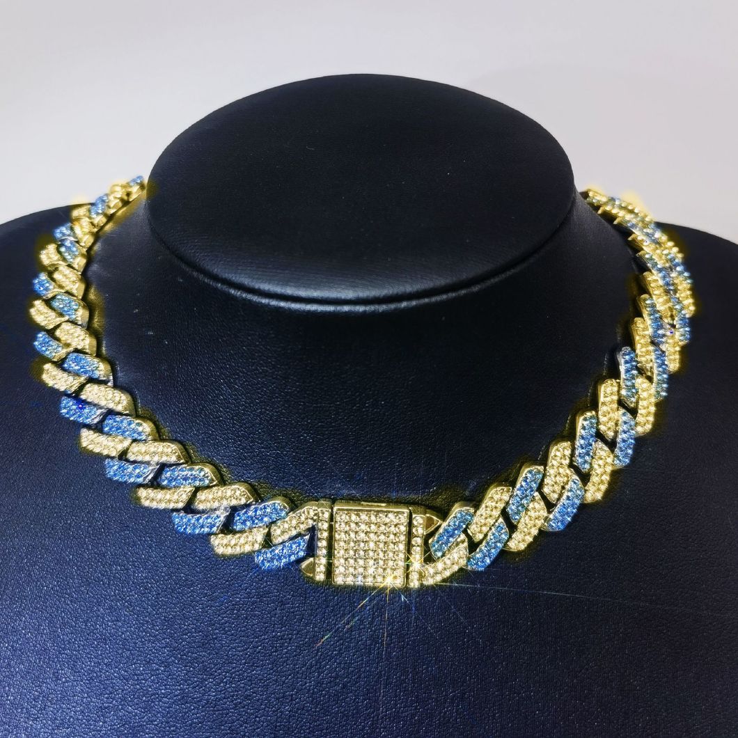 14mm Cuban Link Chain Necklaces Jewelry Bracelet Hip Hop Necklace