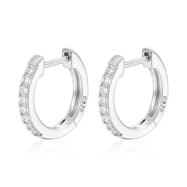 Stainless Steel Gold Plated Earrings Women Men Zircon Designer Earrings Jewelry