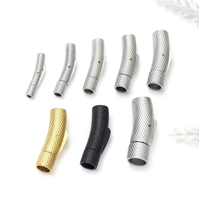 Stainless Steel Bayonet Clasp 2mm 3mm 4mm 5mm 6mm 8mm Push Lock Lace Buckle Leather Cord Clasps for Bracelet Jewelry Making