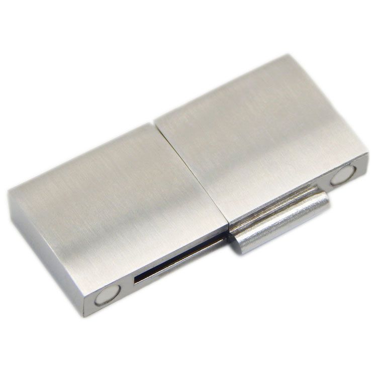 Wholesale China Jewelry Finding 14.5X3mm Shiny Surface 316L Stainless Steel Wide Leather Bracelet Cuff Clasp