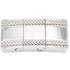 Wholesale Especial Wide Flat Hematite Stainless Steel Clasp 18X4mm for Leather Bracelet DIY Plain Lock