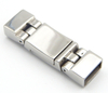 Inner Size 5*11mm Fitting Flat Leather High Polish Finish Clasps Jewelry Findings with Laser Logo