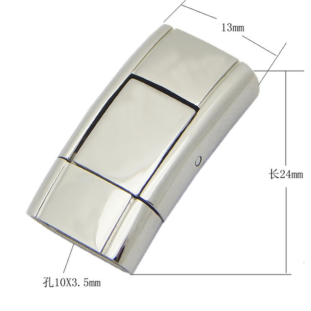 Inner Diameter 10X3.5mm Tiny Stainless Steel End Hook Snap Button Clasp for Flat Leather Cord