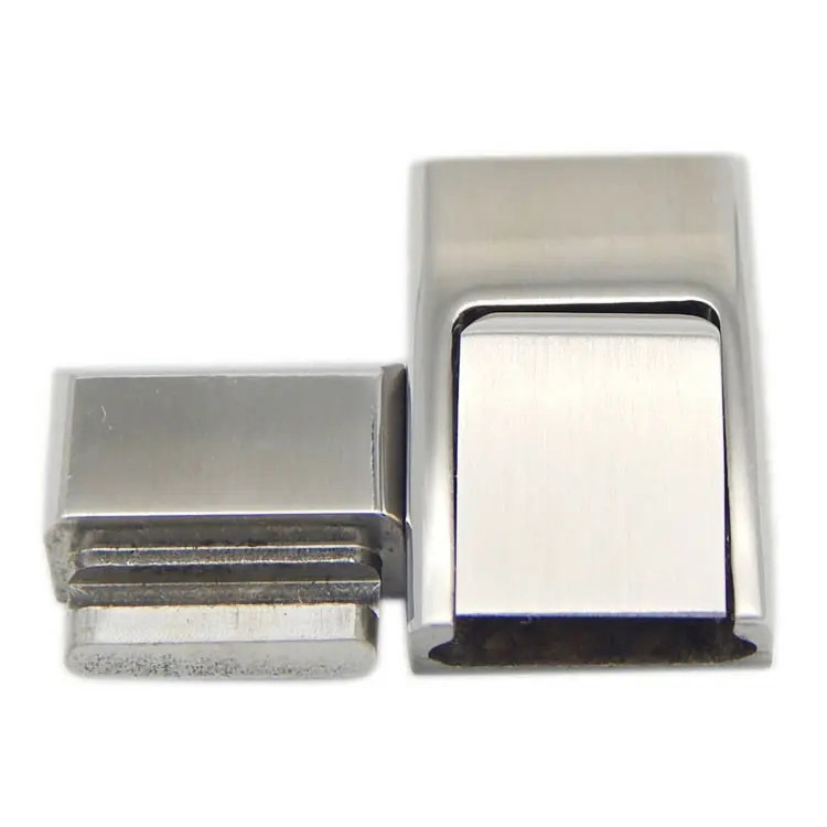 Inner Diameter 10X3.5mm Tiny Stainless Steel End Hook Snap Button Clasp for Flat Leather Cord