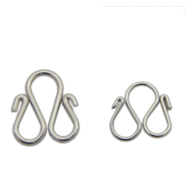 Stainless Steel Gold Color W Shape End Clasps Hooks Chain Connectors for Bracelet Necklace DIY Jewelry Making