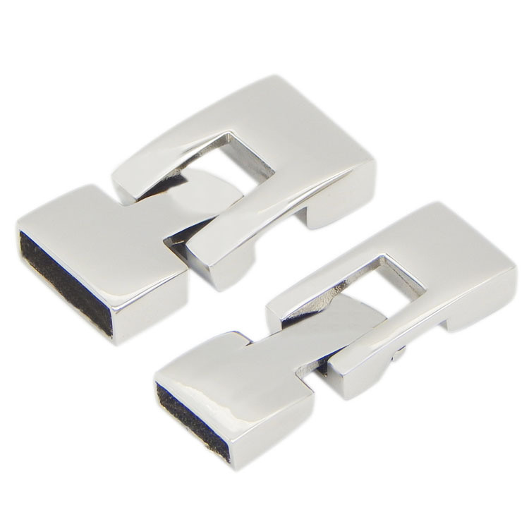 10X3mm/14X4mm Stainless Steel Leather Buckle Closure Clasp for Leather Bracelets Findings
