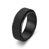 Wholesale Custom Fashion Jewelry 18K Gold Plated 8mm Spinner Stainless Steel Rings for Men