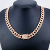 Hot Sale Hip Hop Gold Silver 12 mm Cuban Link Chain Necklace Jewelry