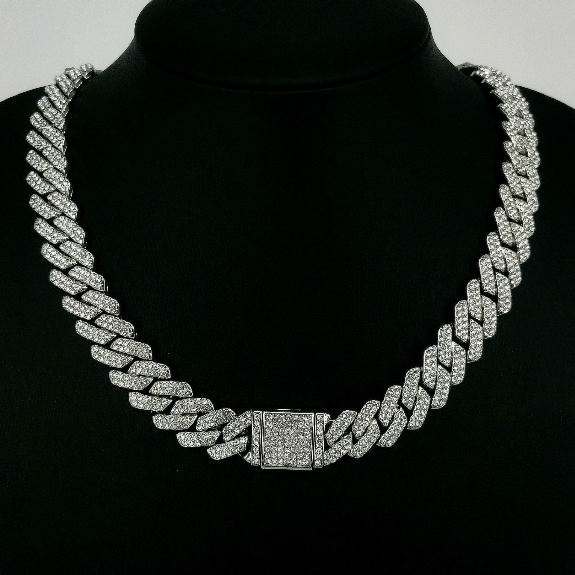 14mm Cuban Link Chain Necklaces Jewelry Bracelet Hip Hop Necklace