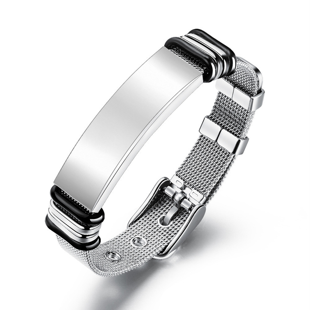 New Trendy Engraved Name Stainless Steel Bracelet Multilayers Personalized Glossy Fashion Couple Bracelets for Women Gift