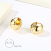 Wholesale Custom Unique Smooth Surface Stainless Steel Gold Color Small C Shape Earrings for Women