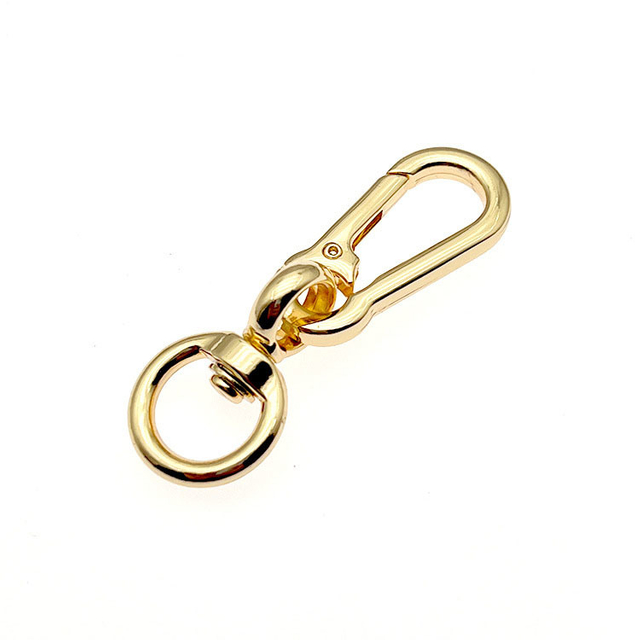 Wholesale Personalized Metal Car Keyring Zinc Alloy Luggage Hardware Strap Self-Locking Hook with O Ring