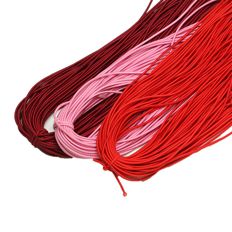Factory Wholesale 2.5mm High Strength Colored Elastic Draw Cords for Clothing Accessories